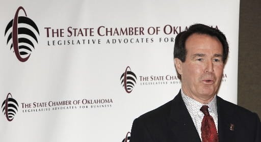 State Chamber of Oklahoma president Fred Morgan speaks at a press conference, Tuesday, January 26, 2010. Photo by David McDaniel