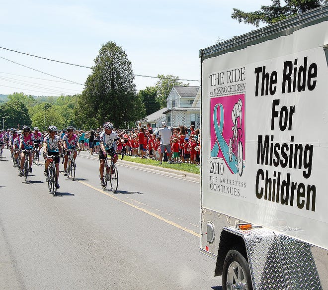Bicyclists rode by 11 schools last year to raise awareness about child safety as part of the Ride for Missing and Exploited Children. As part of this year’s ride, to take place on May 20, bicyclists will again be greeted by hundreds of area school children, their parents, teachers and other interested individuals.