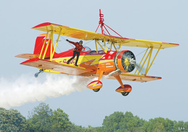 Wing walking will be performed by Gene Soucy Airshows May 28-29 during the St. Augustine Air Show at the Northeast Florida Regional Airport.