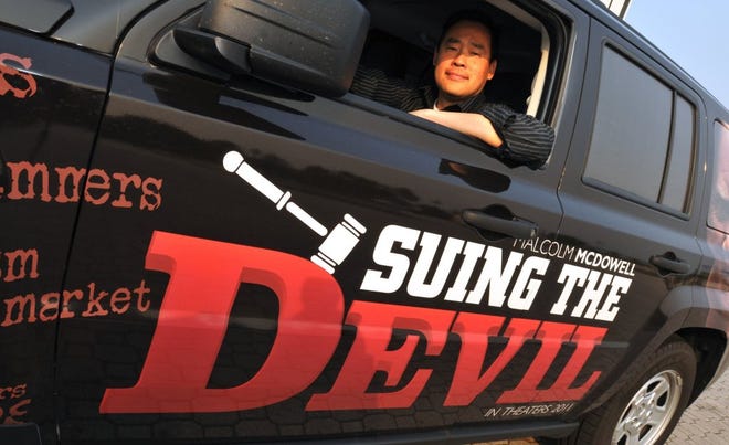 Tim Chey is a filmmaker who lives part time in Jacksonville because he says it's a great base from which to promote faith-based films such as his new one, "Suing the Devil," starring Malcolm McDowell that opens in August.