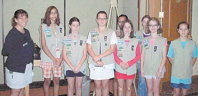 Members of Girl Scout Troop 415 attend the recent WGV convention. Contributed photo