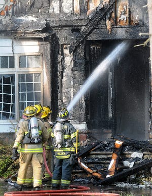 A fire ruined 55 Lenox Drive in Franklin on Thursday.