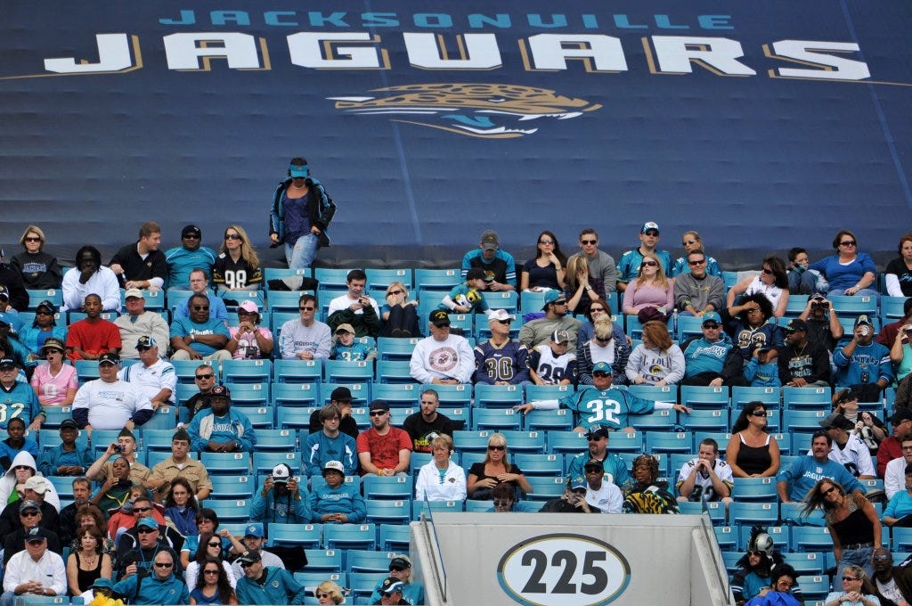 jacksonville jaguars stadium empty