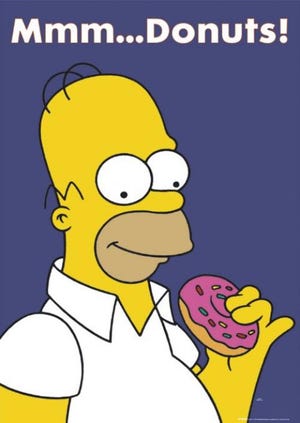 Homer Simpson and his donut