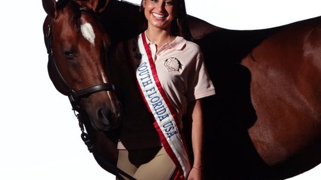 Karina Brez, in a portrait with a horse at Luckiest By Far Stables in unincorporated Palm Beach County on Saturday, May 28, 2011. Brez volunteers with the Horses Healing Hearts non-profit organization there.