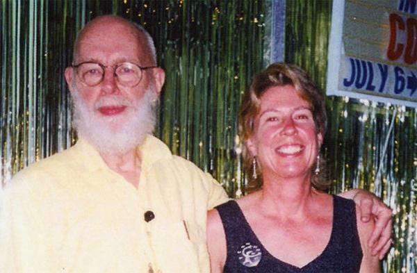 The late Edward Gorey and friend Carol Verburg.