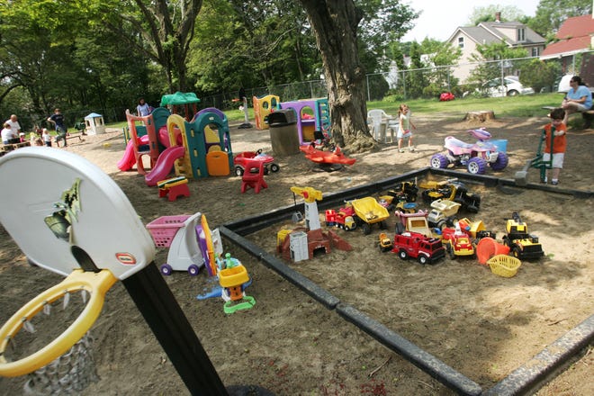 The Department of Public Works in Franklin is concerned that the Henry Faenza Memorial Playground on Nason Street has been turned into an unauthorized dumping ground for toys.