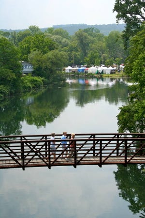 The Keuka Arts Festival is held at the Boat Launch along the Keuka Outlet Trail.
