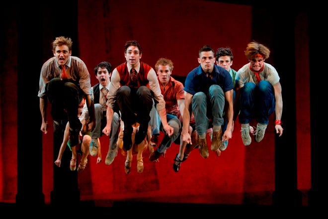 The cast of “West Side Story” performs a dance number in the revival, which opens Tuesday in Boston.
