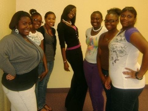 Some of the members of the Virtuous Gems Inc. 2010 Cut-n-Polish Summer Session pose for a photo during one of the meetings at Springhill Baptist Church.(Special to the Guardian)