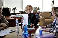 Dr. Volkow in her Bethesda, Md., office.