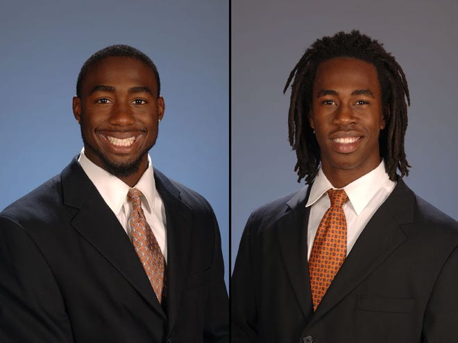Chris Rainey, pictured left, and Moses Jenkins, were victims of a home burglary early Sunday morning in Gainesville. Among items missing include Rainey's 2008 BCS National Championship ring.