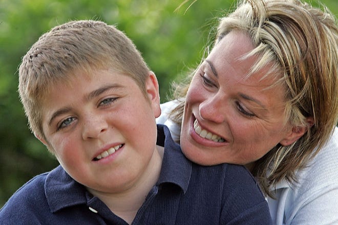 Jett McSherry and his mother, Christine.
