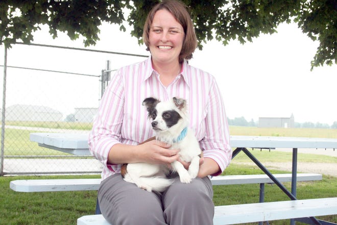 New Ionia County Animal Shelter Manager Lindsay Beill is with Murray, one of the dogs at the Ionia County Animal Shelter. Murray may have found a home earlier this week.