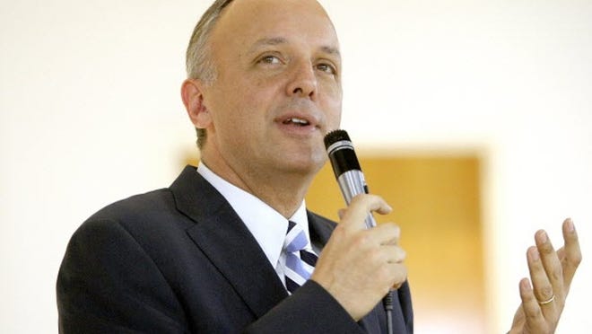 U.S. Congressman Ted Deutch, D-Fla., speaking at a town hall meeting Friday, February 3, 2011, in Delray Beach.