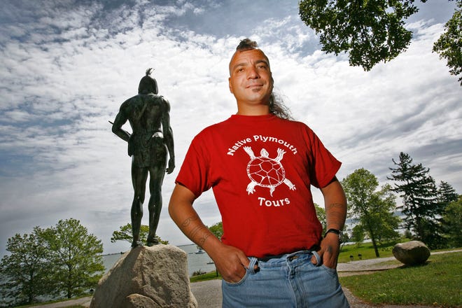 Timothy Turner, raised in Plymouth and a member of the Cherokee Nation, offers visitors to Plymouth’s waterfront a unique perspective on the town’s history by telling it through the eyes of Native Americans.