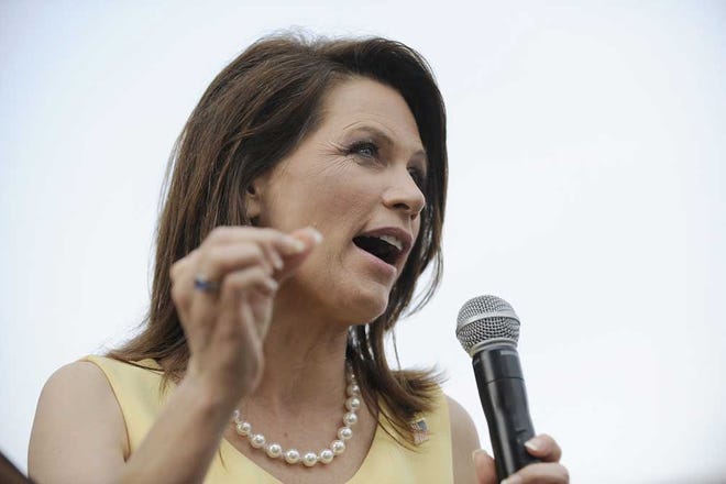 Andy Dunaway/AP
Republican presidential candidate Rep. Michele Bachmann, R-Minn., speaks in Charleston, S.C., on Wednesday.