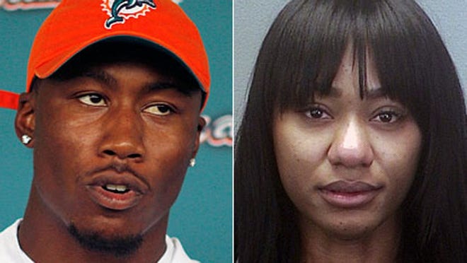 Miami Dolphins receiver Brandon Marshall and his wife, Michi Nogami-Marshall