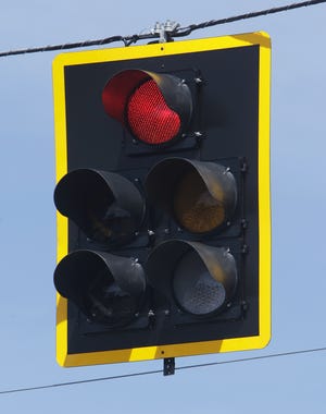 One of the new traffic signals that are being installed in Stark County.