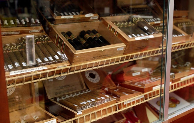 The town wants these cigars at the Watch City Cigar Co. kept in locked glass cases.