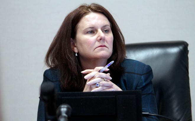 Judge Lisa Munyon presides over a hearing for the defamation case against Casey Anthony in Orlando, Fla. on Friday, July 15, 2011. Munyon gave a new date of Oct. 8, 2011 for a deposition.