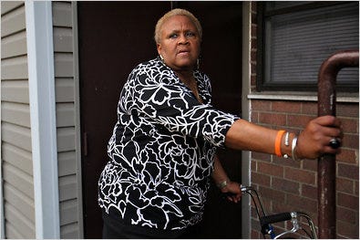 Irvina Booker at her home in Englewood, N.J. She expressed frustration about the lack of access to medical marijuana.