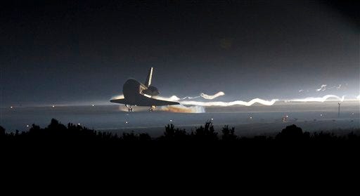 The 30-year space shuttle era ended this morning when Atlantis touched down at Kennedy Space Center.