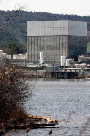 The Vermont Yankee nuclear power plant on the banks of the Connecticut River in Vernon, Vt.
