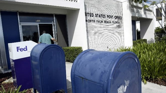 Three retail post offices in Palm Beach County could be closed next year.