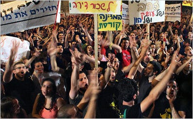 On Saturday night, 150,000 people took to the streets across Israel, including in Jerusalem.