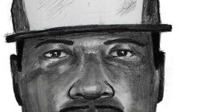 A police sketch of a person suspected of robbing a comic store in suburban West Palm Beach.