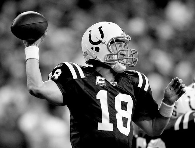 Peyton Manning has started all 227 regular-season and playoff
games in his 14-year career with the Colts.