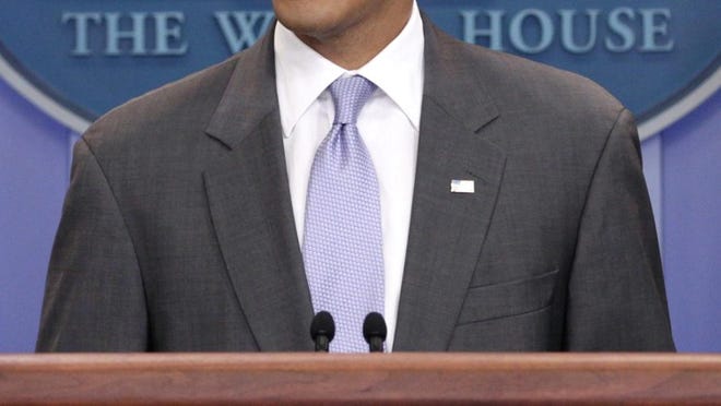 President Barack Obama speaks from the White House briefing room, Sunday, July 31, 2011, in Washington, about a deal being reached to raise the debt limit.