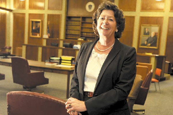 Clerk-magistrate Marion Broidrick at Orleans District Court.