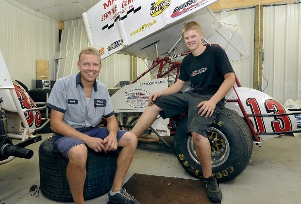 Racing Family Brent (right) and Brandon Matus