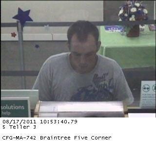 Braintree police say this man tried to rob the Citizens Bank at 540 Granite St. Wednesday.