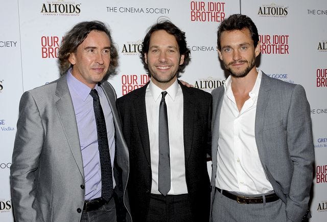 AP photo
Actors Steve Coogan, left, Paul Rudd and Hugh Dancy attend a special screening of 'Our Idiot Brother' Hosted by the Cinema Society at MiMA Tower on Monday in New York.