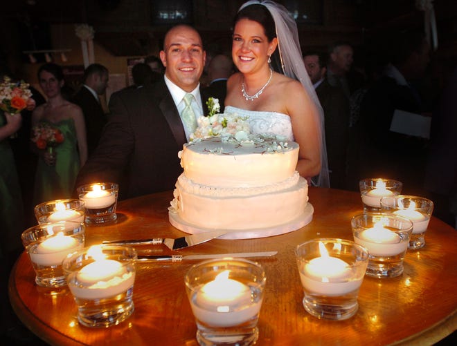 When Janelle Arthur, formerly of Hanover and Steven Torchino, formerly of Halifax chose Sunday, August 28, 2011 as their wedding day, they may have had a candlelight dinner in mind, but probably weren't counting on a hurricaine that caused their venue to cancel. They were married at TKO Shea's in Rockland during a power failure.