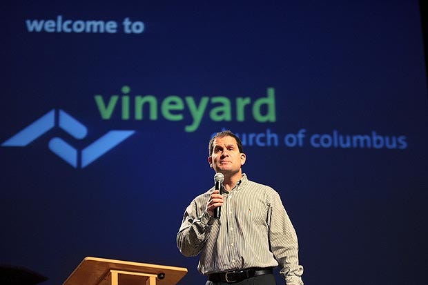 Rich Nathan, senior pastor of Vineyard Church, shown above in 2007, said he fired former associate pastor Steven C. Robbins as soon as Nathan heard about the allegations of misconduct.