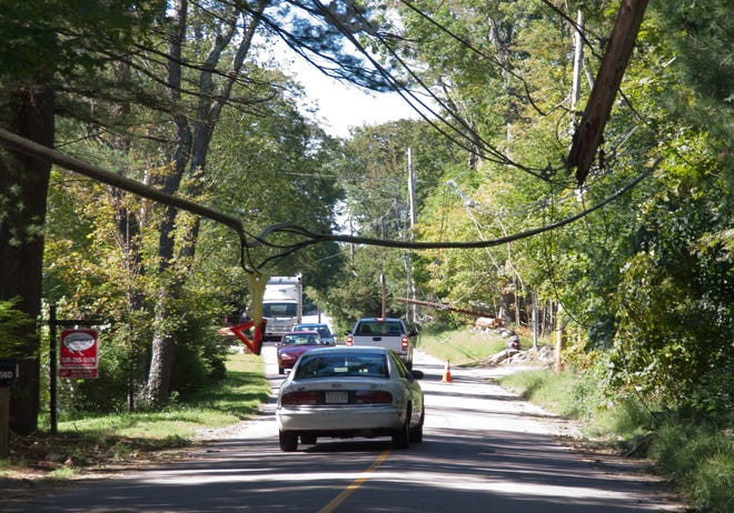 North Washington Street had many down power lines as a result of Sundays storm.