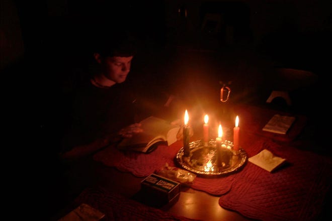 Chester Claff of Brockton sent us this photo of his grandson Daniel Claff reading a Harry Potter book during the power outage thanks to tropical storm Irene.