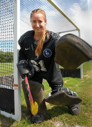 Hatboro-Horsham field hockey goalie Maddie Wagenfeld is the
Hatters' last line of defense.