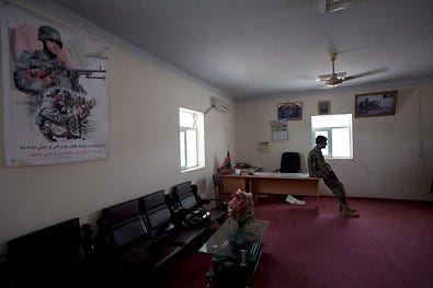 An Afghan Army recruiting office in Kandahar is open for business, but few of the region's young men have been eager to join the military.