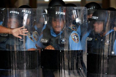 The Puerto Rican police were criticized for their treatment of nonviolent demonstrators.