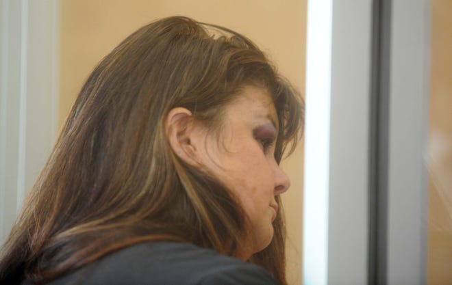 Patricia A. Neville-Colp, 48, of Bridgewater, at her arraignment on nine different charges, including motor vehicle homicide, at Stoughton District Court on Monday, Sept. 12, 2011.