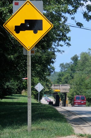 Caution: About 8,100 vehicles travel through the viaduct each day at the north end of Chillicothe.