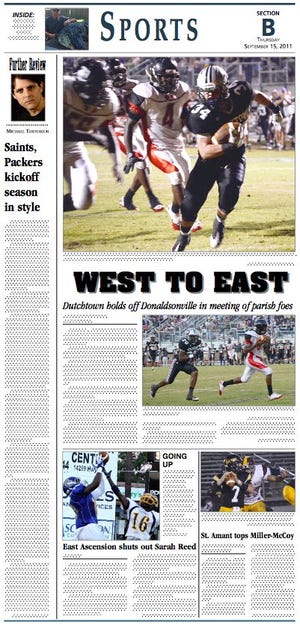 Gonzales Weekly Citizen sports section for September 15, 2011