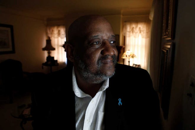 Jerry Hardy poses for a photo at his home in Detroit, Tuesday, Sept. 20, 2011. A new study addresses one of the most worrying questions faced by men with prostate cancer: What are the chances of losing sexual function after treatment? (AP Photo/Paul Sancya)