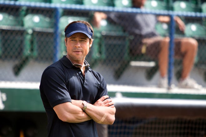 Brad Pitt stars in Columbia Pictures' drama "Moneyball."