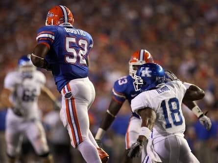 Florida's Jon Bostic intercepts the ball during the first half against Kentucky in Gainesville last season.